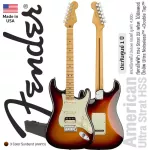 Fender® American Ultra Stratocaster HSS 22 Fret Guitar Strarat Alder Pickra Noiseless ™/Double Tap ™ + free hard case ** Made in USA