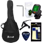 PARAMOUNT QAG50 Travel Guitar Guitar 36 inches Genuine Top Slid Stepru/Mahogany coated + free bag & kapo & pipe & wiping liquid set