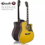 Kazuki DLKZ41CE กีตาร์โปร่งไฟฟ้า 41 นิ้ว คอเว้า Deluxe ไม้เบสวู้ด เคลือบเงา ดีไซน์ Gibson ** มีเครื่องตั้งสายในตัว **