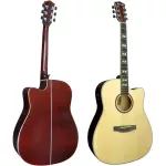 Paramount ED20E กีตาร์โปร่งไฟฟ้า 41 นิ้ว ทรง D คอเว้า ไม้สปรูซ/ลินเดน EQ 4 แบนด์ Tuner ในตัว  + แถมฟรีกระเป๋า & สายสะพาย & คาโป้ & ปิ๊ก ** ประกันศูนย์