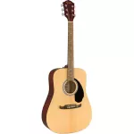 Fender® FA-125 Acoustic Guitar, 41 inch acoustic guitar, Dreadnought shape, varnish, shadow + free guitar bag & tuner & kapo & pick & wrench