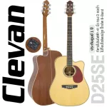 Clevan D25SE 41-inch electric guitar, topped up, rosewood/nubone, using the guitar line D'Addario B-Band.