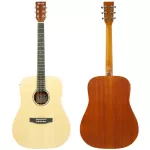 PARAMOUNT Q601E 41 -inch electric guitar, topped up, rosewood/Mahogany, Dreadnough shape, 4 -plato coated coating, Open Gear ** 1 year warranty **