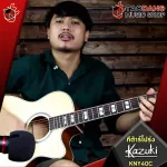 Kazuki KNY40C acoustic guitar, 40 inches with 13 special giveaway, SET Up service with red turtle standards, free shipping