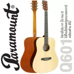 PARAMOUNT Q601, 41 -inch guitar, topped up, rosewood/Mahokkani, Dreadnought shape, coated coating, knob Open Gear