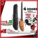 [สินค้าพร้อมส่งในเดือนมกราคม 2565] กีต้าร์โปร่งไฟฟ้า Donner HUSH-I Silent Guitar Mahogany [ฟรีของแถม] [พร้อมSet Up&QC] [แท้100%] [ส่งฟรี] เต่าเเดง
