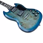 Kazuki BKZ-DSG กีตาร์ไฟฟ้า ทรง SG 22 เฟรต บอดี้ไม้มะฮอคกานี คอไม้มะฮอคกานี ฟิงเกอร์บอร์ดโรสวู้ด ปิ๊กอัพฮัมบัคเกอร์ + *แถ