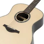 Taiki® T-D600 กีตาร์โปร่ง ทรง GA ไม้แท้ทั้งตัว ยูโรเปี้ยนสปรูซ/โรสวู้ด เคลือบเงา + แถมฟรีกระเป๋าบุหนา & ชุดน้ำยาเช็ดกี