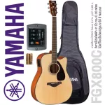 YAMAHA® FGX800C 41 -inch electric guitar ** Top Solid Stepru Course ** There is a built -in strap + free yamaha deluxe guitar bag.