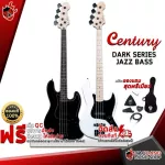 Century Dark Series Jazz Bass 4 Black White [Free gift] [with Set Up & QC Easy to play] [Free delivery] Red turtle