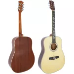 Ressonance LS-410 กีตาร์โปร่ง 41 นิ้ว ทรง Dreadnought ไม้สปรูซ/มะฮอกกานี อินเลย์ศิลปะกราฟิตี้ เคลือบเงา ** เซ็ตอัพก่อนส่ง **