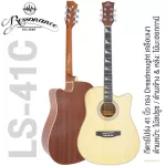 RESSONANCE LS-41C 41-inch guitar, Dreadnough shape Inlay shadow shark fins ** Set up before delivery **