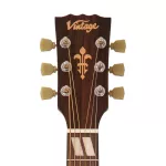 Vintage Ve140VSB Historic Series, Dreadnough style, Dreadnough style, Mahogy Ki Ki Ki Ki, Vintage Preamp, White Inley Block ** 1 year Insurance Center