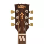 VINTAGE V160VSB Historic Series ORCHESTRA Guitar Square Wooden Wooden Wooden Wooden White Block Vintage Sunburst