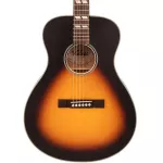 VINTAGE V130VSB Historic Series, FOLK Guitar, Mahogany Wooden Square White Block Vintage Sunburst