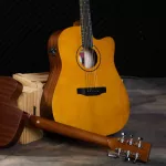 Kazuki D1CETAC Mar Series, 41 -inch electric guitar, transacoustic, Dreadnought, Sprueus/Mahogany wood + free 12 millimeters thick baking guitar bag