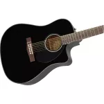 Fender® CD60SCE BK Acoustic Electric Guitar กีตาร์โปร่งไฟฟ้า 41 นิ้ว ไม้ท็อปโซลิดสปรูซ + แถมฟรีกระเป๋า & ถ่าน & ประแจขันคอ ** ประกันศูนย 1 ปี **