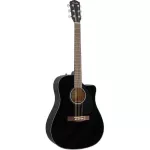 Fender® CD60SCE BK Acoustic Electric Guitar กีตาร์โปร่งไฟฟ้า 41 นิ้ว ไม้ท็อปโซลิดสปรูซ + แถมฟรีกระเป๋า & ถ่าน & ประแจขันคอ ** ประกันศูนย 1 ปี **