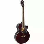 Kazuki, 39 -inch electric guitar, concave neck, with a built -in cable location, KZ39CE, red wine color + free guitar bag & pick