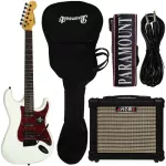 SQOE Electric Guitar Strat HSS SEST230 + guitar equipment Guitar bag & electric guitar amplifier & jack cable & sash