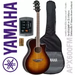 Yamaha® APX600FM กีตาร์โปร่งไฟฟ้า 41 นิ้ว Sunburst ไม้เฟลมเมเปิ้ล ทรง Thinline มีเครื่องตั้งสายในตัว + พร้อมของแถม ** ประกันศูนย์ 1 ปี **
