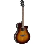 YAMAHA® APX600FM 41 -inch electric guitar, Sunburt wood, maple, Thinline shape, with built -in strap machine + free gift ** 1 year center insurance **