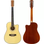 Paramount J112CE Electric guitar, 12 guitar straps, concave neck, spruce/Mahogany EQ 4 band Tuner ** 1 year warranty **