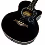 Kazuki Electric Guitar 39 "Kz39CE black neck + Black cable set + free guitar bag & pick