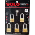Solo key system, key system 4507 SQ 40 mm, 5 long rings per set