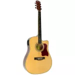 PARAMOUNT 41 -inch electric guitar, with a built -in cable, F650CEQN Natural + free guitar & pic