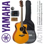 Yamaha® AC1M กีตาร์โปร่งไฟฟ้า 40 นิ้ว ทรง Concert  ไม้หน้าโซลิดซิทก้าสปรูซ ปิ๊กอัพมีเทคโนโลยี SRT + แถมฟรี Sound hole &