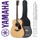YAMAHA® FG830 Acoustic Guitar, 41 inch guitar, top -tops, rosewood / rosewood wood, use D'Addario number 11 + free.