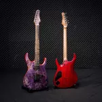 Kazuki Dragon Series, 24 Fret Body, Mahakan, Wooden Wooden, Wilkin Ham Wilkinson, Fixed Bridge/Floyd Rose + Free Bag *