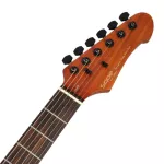 SQOE กีตาร์ไฟฟ้า ทรง Tele 22 เฟร็ต ไม้มะฮอกกานี ปิ๊กอัพฮัมคู่ ลายไม้ รุ่น SETL500