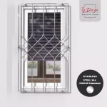 TCJ DESIGN ELITS EDITION MODEL  SYMPHONY / MANHATTAN LOFT / VENETIAN ARCH เหล็กดัดหน้าต่างสเเตนเลส DIY ใช้กับหน้าต่างขนาด 60 x110 cm. บานเดี่ยว