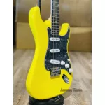 Ready to send electric guitars, Siammusic, many free gifts, Fender Stratocaster, Electric Guitar, Siam Music, Yellow