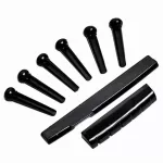 MCQUEEN Ya Ya Ya Bottom Pin, Buy 1 get 3 free colors, black, top 4, bottom 4 pins, 24 guitar, Bridge Saddle and Nut for Acoustic Guitar.