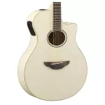 Yamaha® APX600 กีตาร์โปร่งไฟฟ้า 41 นิ้ว White ไม้สปรูซ ลำตัวบาง เครื่องตั้งสายในตัว + แถมฟรีกระเป๋า & ถ่าน & ประแจ & คู่มือ ** ประกันศูนย์ 1 ปี **