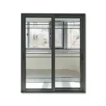 Custom Study Kitchen Balcony Living Room Moving Door Titanium Magnesium Aluminum Double Layer Toughead Sliding Glass Door