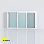 The three -channel sliding window upvc hoffen size 180x110 cm. Pro with insect mosquito nets.