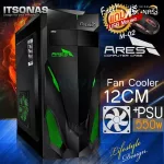 ITSONAS Computer case Ares Black-Green
