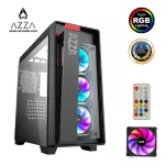 AZZA ATX Mid Tower Tempered Glass ARGB Gaming Case OBSIDIAN 270 with RF Remote – Black