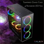 Itsonas Computer Case ATX Case NP Galaxy Rainbow Black