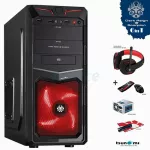 Tsunami Computer Case ATX Case Scorpion Black/Red