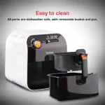 TEFAL frying pot FX1000 without oil 0.8 liters, electric power 1430 watts, adjusting the temperature to 200 degrees Celsius, set a maximum of 30 minutes. Food 800 grams