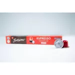 กาแฟแคปซูลฟอร์ติสิโม Fortisimo Cafe Ron ที่เข้ากันได้กับเครื่องชงเนสเพรสโซ่ เอสเปรสโซ่ แคลสสิโก Espresso Classico 10 แคปซูลอลูมิเนียม