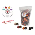 Cafe R'ONN Coffee Caps, 100% Arabica, mixed with 25 -roasted flavor, 25, 25, dark, 25, black, 100 capsules/bags. Can be used with Nespresso ®*