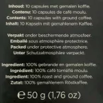 กาแฟแคปซูลอาราบิก้า ฟอร์ติสิโม ที่ใช้กันได้กับเครื่องชงกาแฟแคปซูลเนสเพรสโซ่ ริสเทรซโต 10 แคปซูล