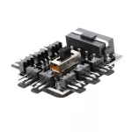 PC IDE Molex 1 to 8 Way Splitter Cooling Fan Hub 3-Pin 12V Power Socket PCB Adapter M0XE