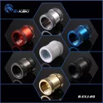 ByKski B-EXJ-7.5 mm G1/4 Male to FeMale Extender Fitting Boutique Diamond Pattern Multiple Color Male to Female for Modding PC